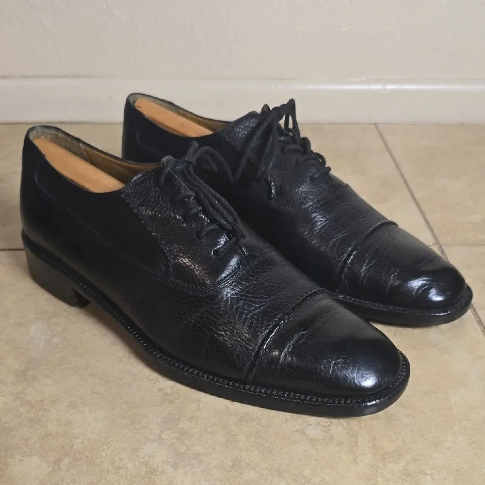 Cole Haan Black Leather Men's Oxfords